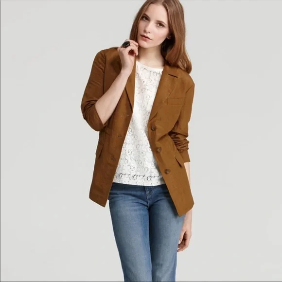 Marc Jacobs Carli Silk Linen Drawstring Blazer XS - Picture 2 of 6